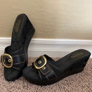Coach wedges never been worn